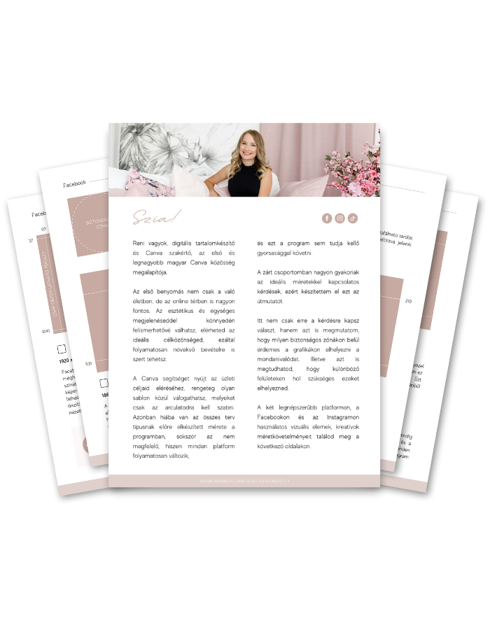 Ingyenes Arculati checklist és mérettáblázat Canva sablonokhoz