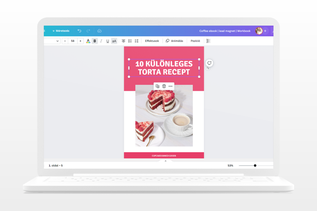 Canva programban ebook szerkesztése