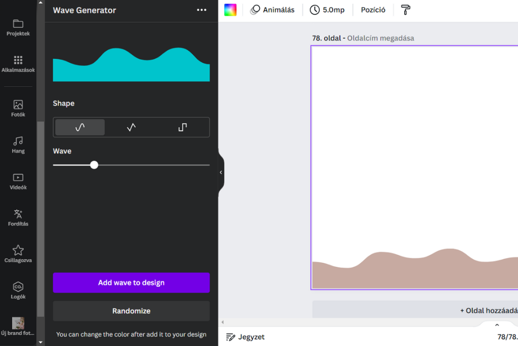 Wave Generator Canva